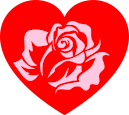 rose in heart